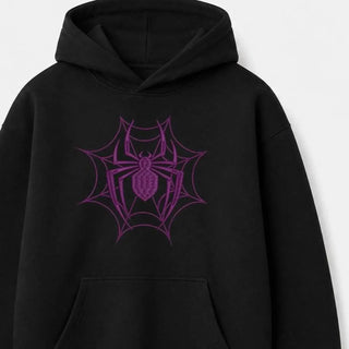 Gothic Spider Man Hero Fleece Black Hoodie