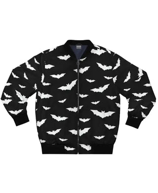 Halloween Bat Print Bomber Jacket