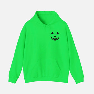 Halloween Pumpkin Smile Green Hoodie