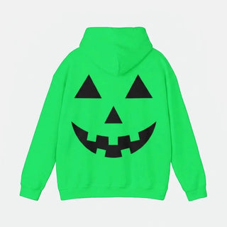 Halloween Pumpkin Smile Green Hoodie For Men & Women