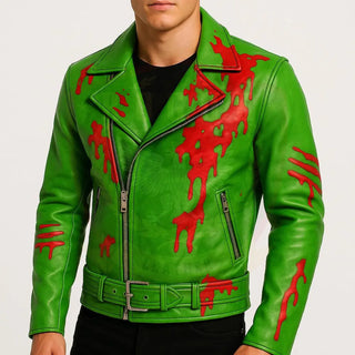 Halloween zombie leather jacket