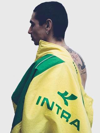 Intra Brazil Nations Zipper Yellow & Green Jacket