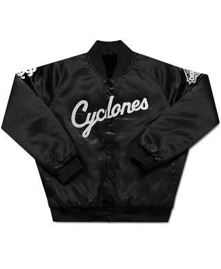 J-FROST x Brooklyn Cyclones Black Satin Jacket
