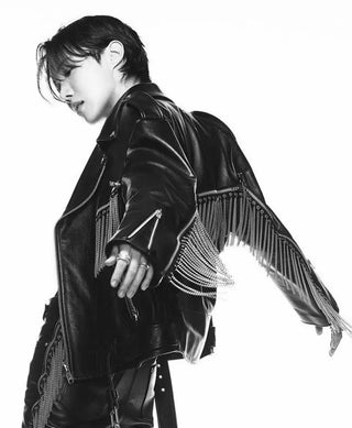 J Hope Arirang Cover Black Fringe Jacket