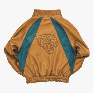 Jacksonville Jaguars Kru Leather Track Jacket
