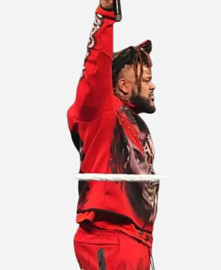 Monday Night RAW 2026 Jacob Fatu Red Hoodie