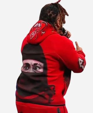 Monday Night RAW 2026 Jacob Fatu Red Hoodie