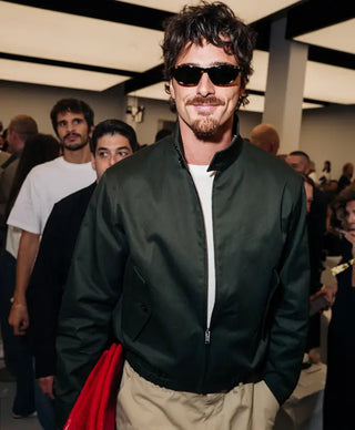 Jacob Elordi Milan Fashion Week Green Jacket