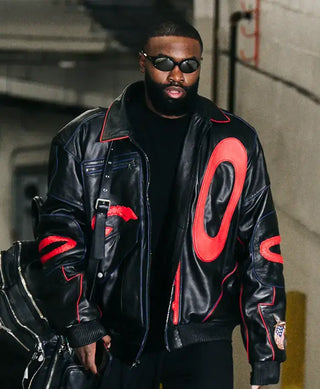 Jaylen Brown Jeff Hamilton Oakley leather Jacket