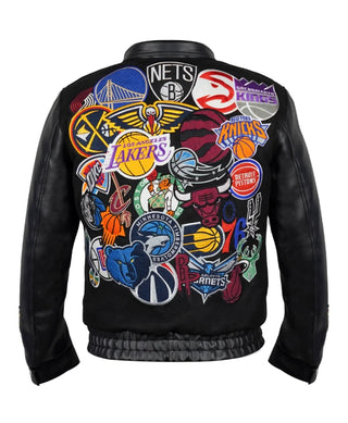 Jeff Hamilton x NBA Black Leather Jacket
