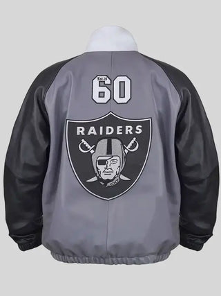 Jeff Hamilton Raiders Vegan Leather  Zip Jacket