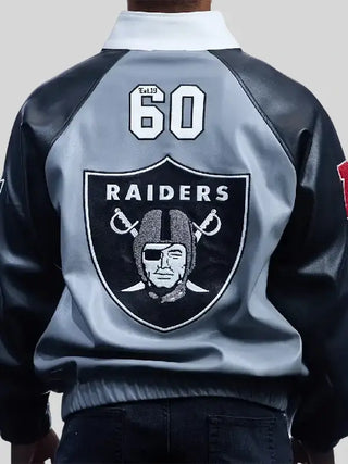Jeff Hamilton Raiders Vegan Leather  Zipper Jacket For Men & Women