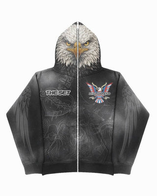 Jim Jones Eagle Head Zipper Hoodie