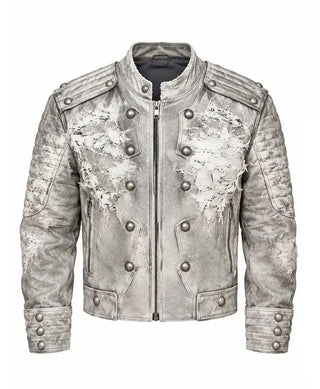 Jin BTS World Tour Arirang Lima Grey Biker Jacket For Men & Women