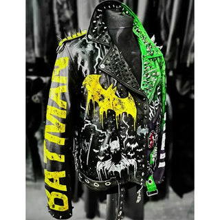 Joker Vs Batman Leather Biker Jacket