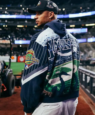 Josh Hart Kith for Yankees pinstripe varsity Jacket