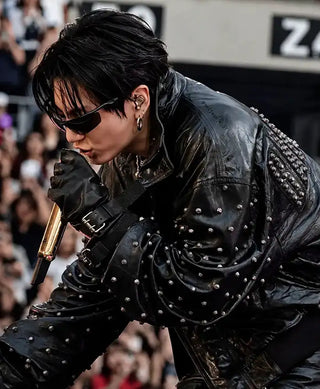 Jungkook Custom Balenciaga Paris Tour Black Jacket