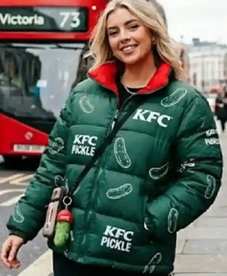 KFC Pickle Green Puffer Jacket