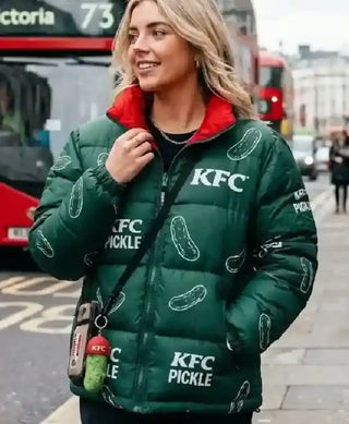 KFC Pickle Green Puffer Jacket