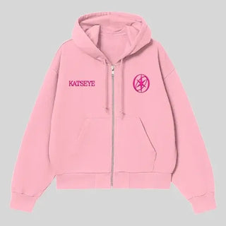 Katseye Desert Zip-Up Pink Hoodie