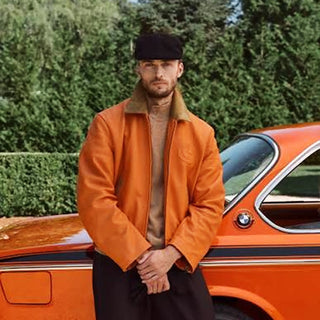 Kith BMW 2026 Orange Leather Jacket
