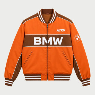 Kith for BMW 2026 Orange Bomber Jacket- front