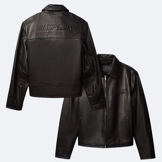 Kook Jung x Calvin Klein Black Zipper Leather Jacket