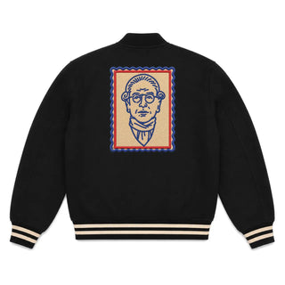 LARRY x Kidsuper Letetrmen Black Jacket