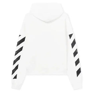 L/AB Core Diagonal White Zipp Hoodie