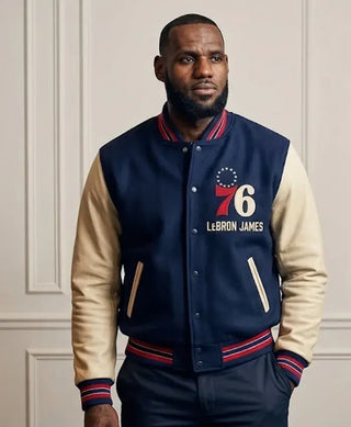 LeBron James Philadelphia 76ers Letterman Jacket