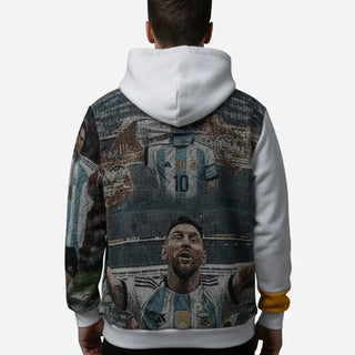 Lionel Messi Argentina 2026 WC White Pullover Hoodie