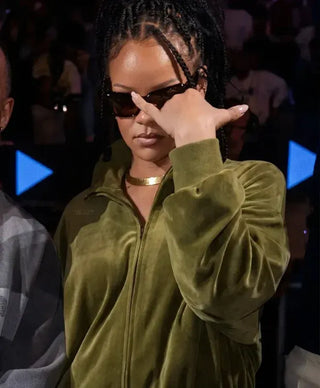 Los Angeles Jay-Z Concert Rihanna Velvet Jacket