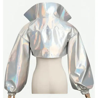 Lucy Cyberpunk 2077 Edgerunners Cosplay Silver Jacket