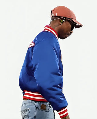 MLB World Series Game 1 Opening Pharrell Williams Blue Jacket