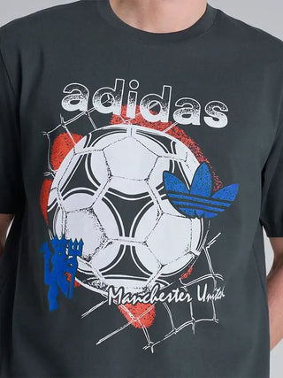 Manchester United x Adidas Black Graphic  T-Shirt 