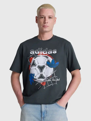 Manchester United x Adidas Graphic Black T-Shirt For Men Women