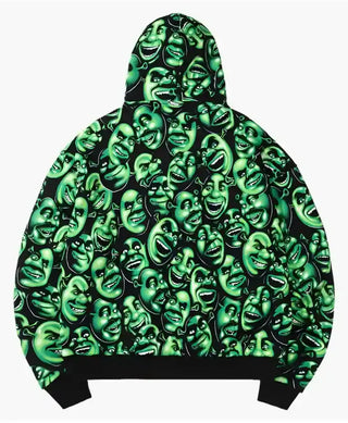 Market X Shrek Iconic Liquid Green & black Skull Hoodie