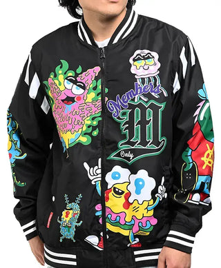 Members Only x Nickelodeon  Black Varsity Jacket