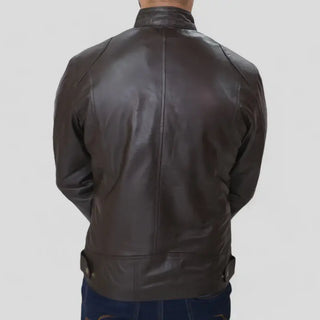 Stylish Men's Slim Fit Leather Biker Jacket