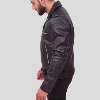 Mens asymmetrical jacket