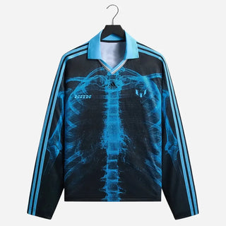 Messi x Kith x Adidas Skeleton Black & Blue Pullover Goalkeeper Tee