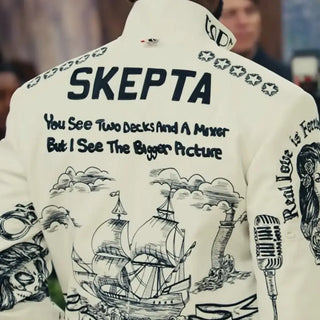 Met Jacket White 2026  Gala Skepta Tattooed 