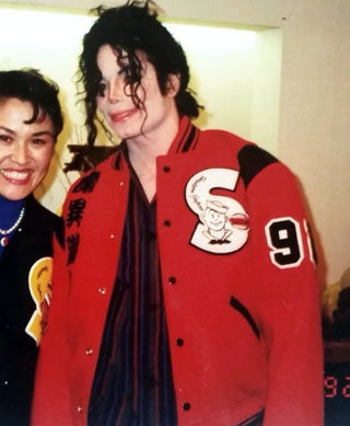 Michael Jackson Sailors 92 Red Letterman Jacket