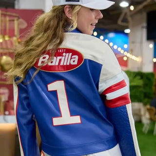 Shop Mikaela Shiffrin Barilla F1 Miami GP Leather Jacket