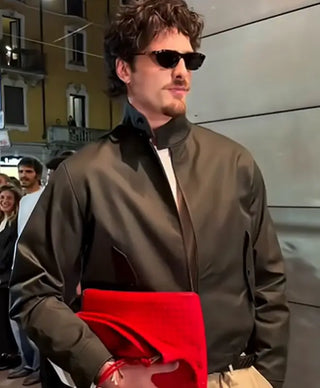 Milan Fashion Week Jacob Elordi Green Jacket
