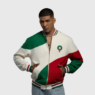 Morocco World Cup Colorblock Zipper Jacket