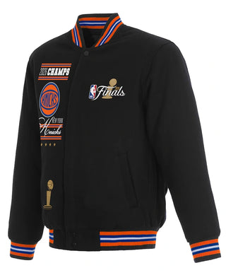 NY Knicks JH Design Black 2026 Champions Wool Jacket