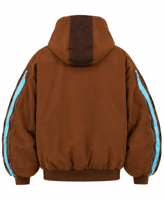 Neptun x Avatar Hooded Brown Bomber Jacket For Men & Women