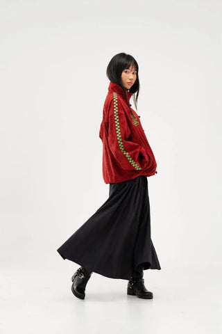 Neptun x Sonic Red Suede Jacket For Men & Women