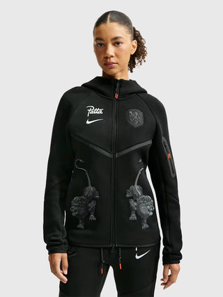 Netherlands x Patta Tech Fleece Windrunner Black Hoodie